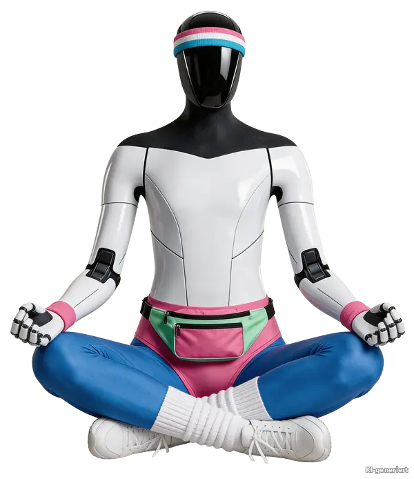 KI Roboter in Yoga-Pose