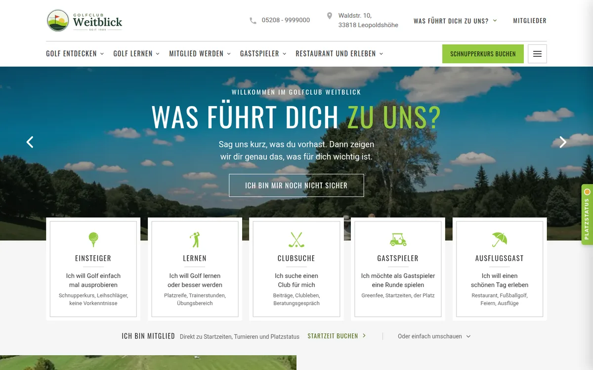 Startseite im Look Albatros